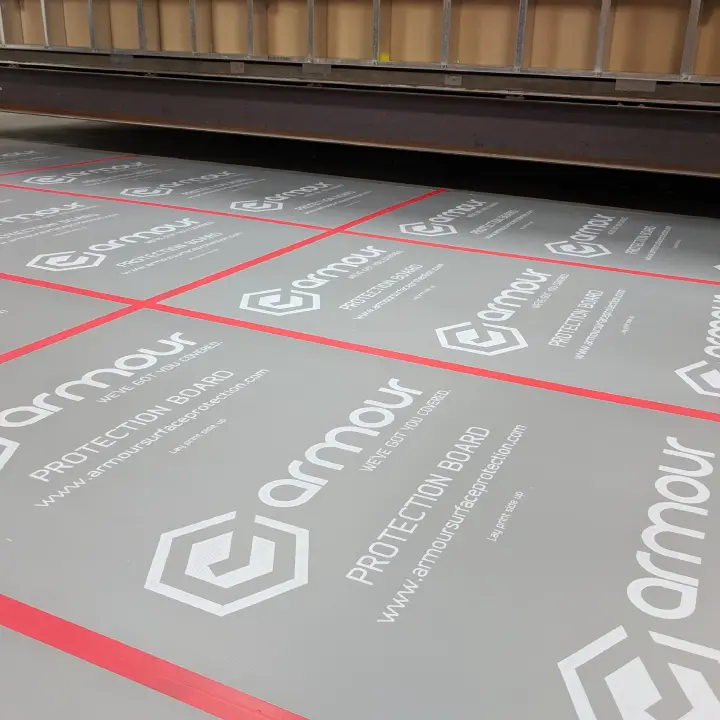 Armour Protection Board - Grey in use on floor