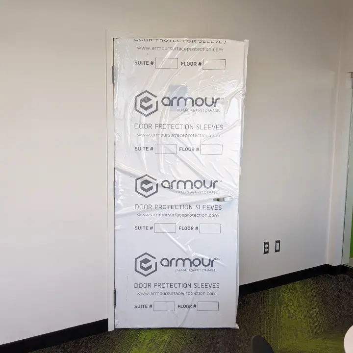 Protect Doors on Your Jobsite: Prevent Dust And Damage During Construction Projects And Renovations - Armour Door Protection Sleeves In Use