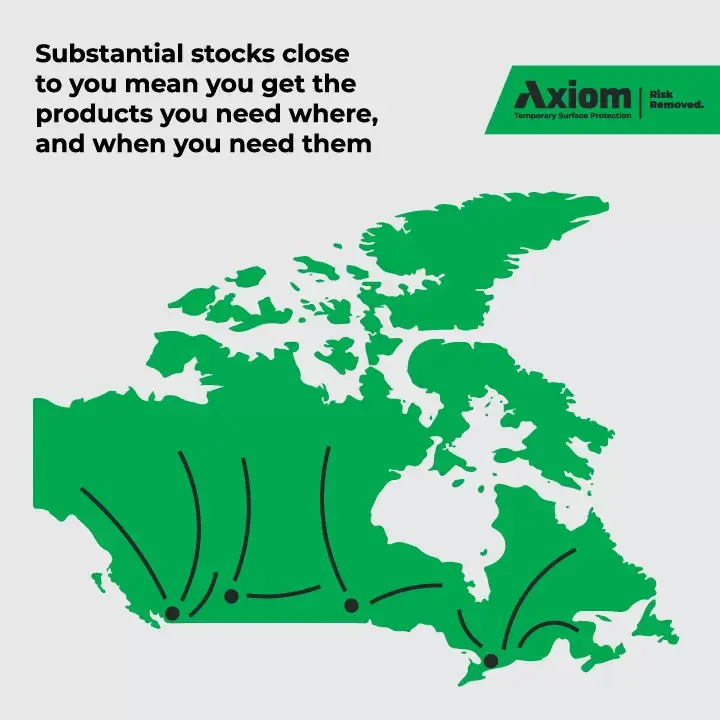 Image of Axiom Warehouses for distribution centre network blog for Canada and USA at Axiom Surface Protection