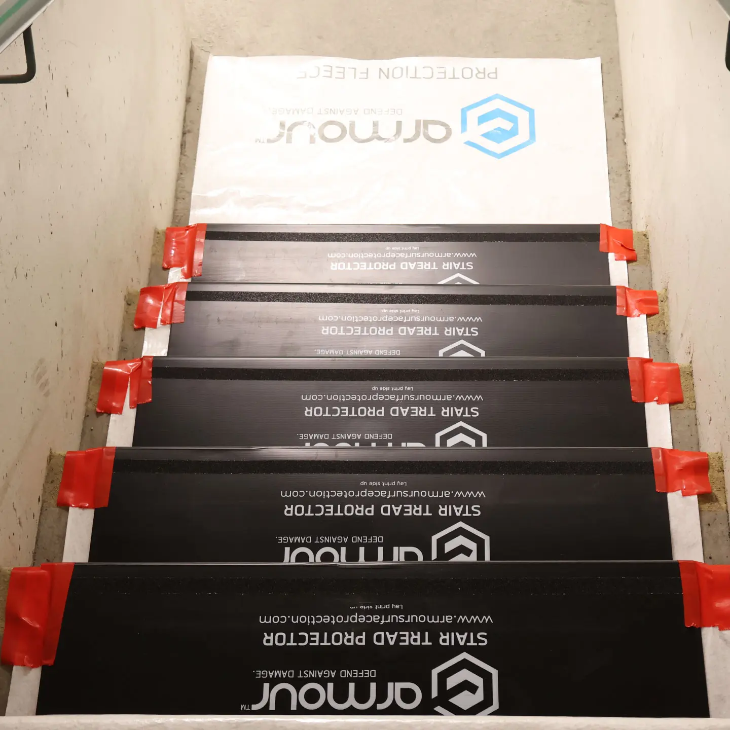 Armour Stair Tread Protectors - In use